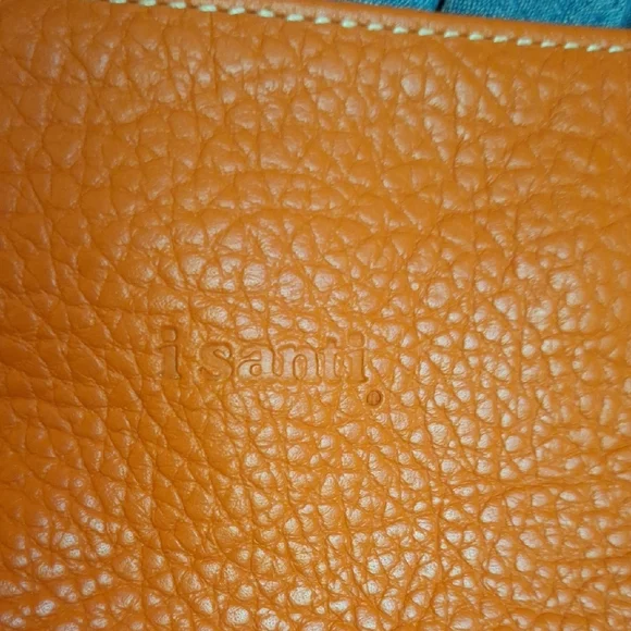 Elegant Orange Leather Tote by [Brand] - Picture 3 of 9